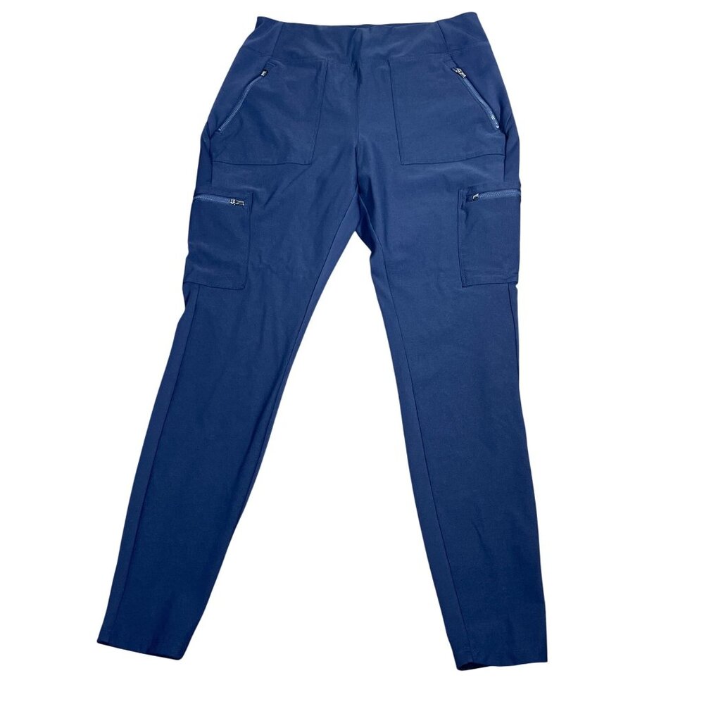 ATHLETA Headlands Hybrid Cargo Tight Pants Blue Sz 14T #982353 NWOT